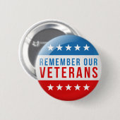 愛国心が強い私達の復員軍人の日の赤い青旗賞を覚えて下さい 缶バッジ (正面&裏面)