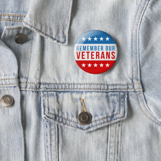 愛国心が強い私達の復員軍人の日の赤い青旗賞を覚えて下さい 缶バッジ (インサイチュ)