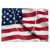 愛国心が強い米国の旗 ラージペーパーバッグ (裏面)