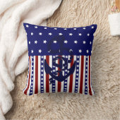 愛国心が強い米国の星のストライプの航海のないかりの枕 クッション (ブランケット)