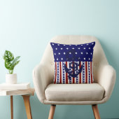 愛国心が強い米国の星のストライプの航海のないかりの枕 クッション (椅子)