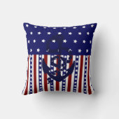 愛国心が強い米国の星のストライプの航海のないかりの枕 クッション (裏面)