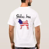 愛国心が強い米国の柴犬 Tシャツ (裏面)