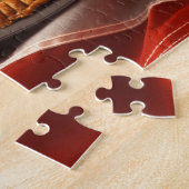 愛国心が強い米国旗のアップルパイの野球用バット ジグソーパズル (側面)