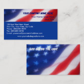 愛国心が強い米国旗の名刺 名刺 (正面/裏面)