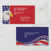 愛国心が強い米国旗の名刺 名刺 (正面/裏面)