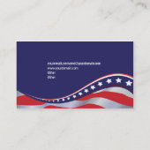 愛国心が強い米国旗の名刺 名刺 (裏面)