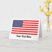 愛国心が強い米国旗の挨拶状 カード (黄色い花)