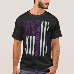 愛国心が強い米国旗の癲癇の認識度のTシャツ Tシャツ