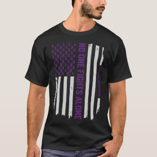愛国心が強い米国旗の癲癇の認識度のTシャツ Tシャツ