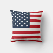 愛国心が強い米国旗の赤白青の枕 クッション (正面)