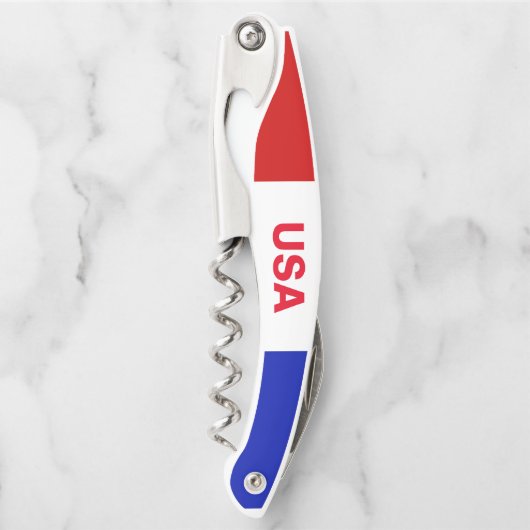 愛国心が強い米国旗米国のワインの赤白青 ソムリエナイフ (正面)