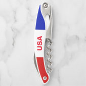 愛国心が強い米国旗米国のワインの赤白青 ソムリエナイフ (裏面)