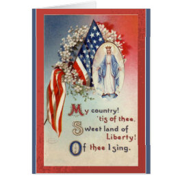 愛国心が強い米国旗聖母マリア