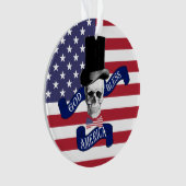 愛国心が強い米国旗 オーナメント (正面)