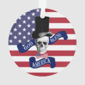 愛国心が強い米国旗 オーナメント (裏面)