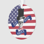愛国心が強い米国旗 オーナメント (正面)