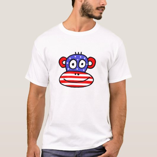 愛国心が強い米国猿 Tシャツ (正面)
