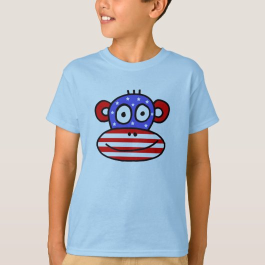 愛国心が強い米国猿 Tシャツ (正面)