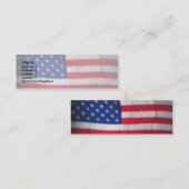 愛国心が強い細いカード スキニー名刺 (正面/裏面)
