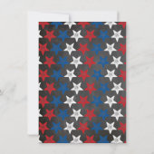 愛国心が強い花火の7月4日のパーティーの招待 招待状 (裏面)