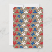 愛国心が強い花火の7月4日のパーティーの招待 招待状 (裏面)