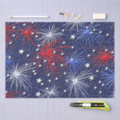 愛国心が強い花火パターンティッシュペーパー 薄葉紙 (クラフト)