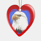 愛国心が強い記号のハートのオーナメント セラミックオーナメント (左)