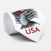 愛国心が強い赤いワシ-米国 ネクタイ (ロール)