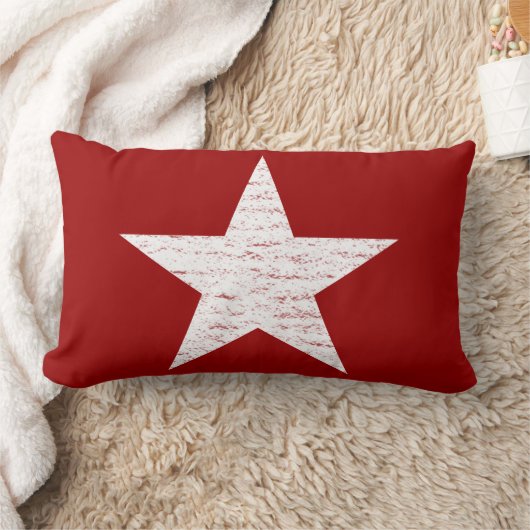 愛国心が強い赤と白の星の装飾用クッション ランバークッション (ブランケット)
