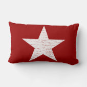 愛国心が強い赤と白の星の装飾用クッション ランバークッション (裏面)