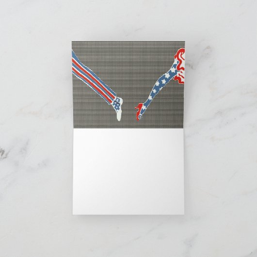 愛国心が強い足の~のカード/招待状 サンキューカード (内部)