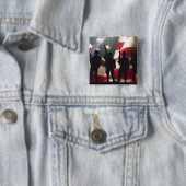 愛国心が強い軍の兵士のシルエット 缶バッジ (インサイチュ)