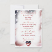 愛国心が強い軍の米国旗の結婚式 招待状 (裏面)