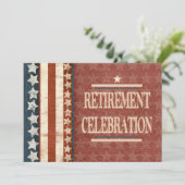 愛国心が強い軍の退役軍人の退職のお祝い 招待状 (スタンド正面)