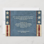 愛国心が強い軍の退役軍人の退職のお祝い 招待状 (裏面)