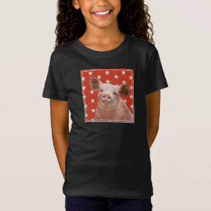 愛国心が強い農場-ブタ Tシャツ