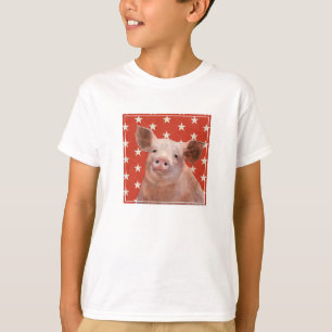 愛国心が強い農場-ブタ Tシャツ
