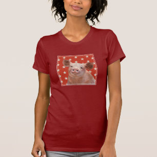 愛国心が強い農場-ブタ Tシャツ
