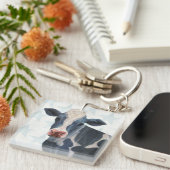 愛国心が強い農場-牛 キーホルダー (正面右)