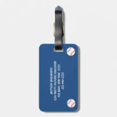 愛国心が強い野球の荷物のラベル ラゲッジタグ (裏面縦)