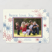 愛国心が強い雪片の休日の写真 シーズンカード (正面/裏面)