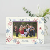 愛国心が強い雪片の休日の写真 シーズンカード (スタンド正面)