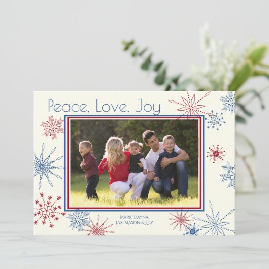 愛国心が強い雪片の休日の写真 シーズンカード (スタンド正面)