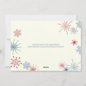 愛国心が強い雪片の休日の写真 シーズンカード (裏面)