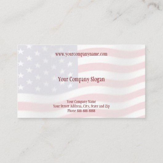 愛国心が強い非アメリカの政府の利益ビジネス 名刺 (裏面)