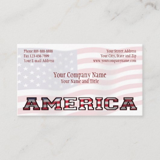 愛国心が強い非アメリカの政府の利益ビジネス 名刺 (正面)