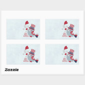 愛国心が強い鳥のさえずりの神はアメリカを賛美します 長方形シール (シート)