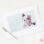 愛国心が強い鳥のさえずりの神はアメリカを賛美します 長方形シール (封筒)