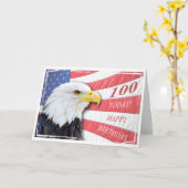 愛国心が強い100thバースデー・カード カード (黄色い花)